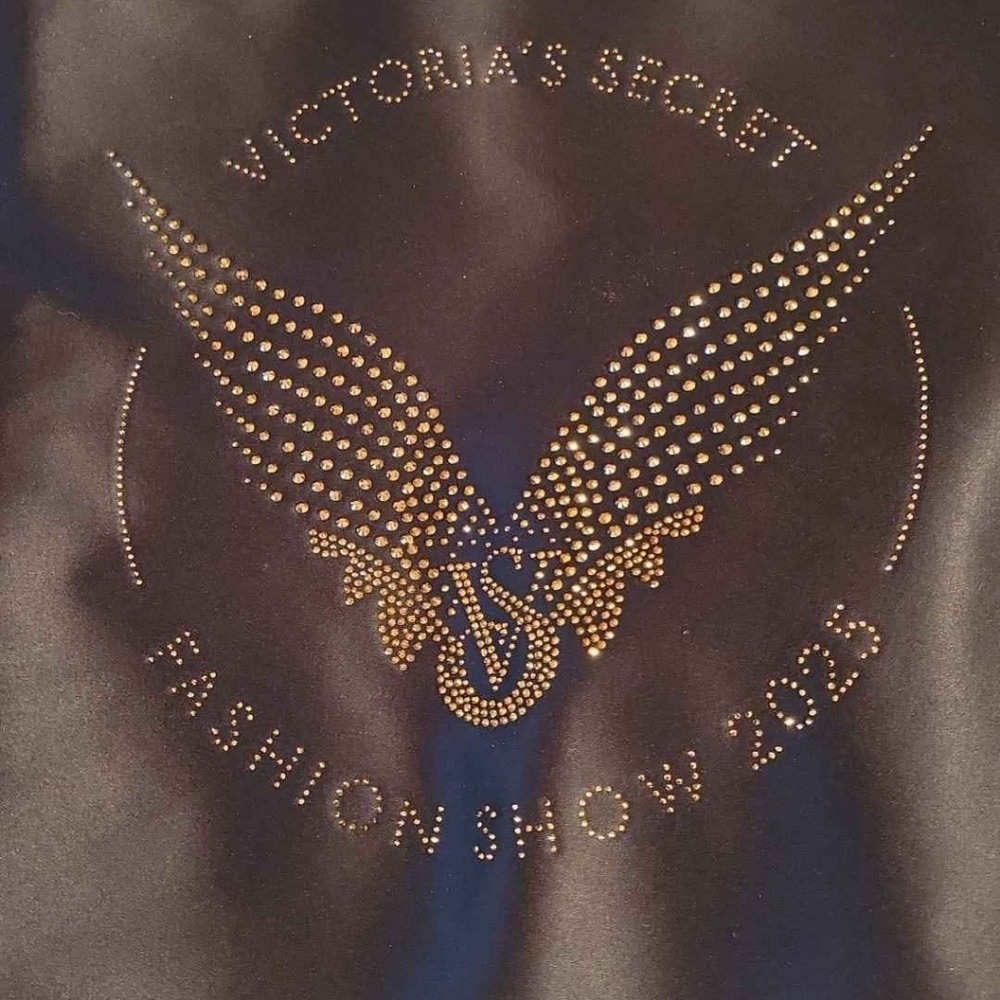 Victoria's Secret Black Tote with Gold Wing Design Fashion Show 2025 - Picture 2 of 4